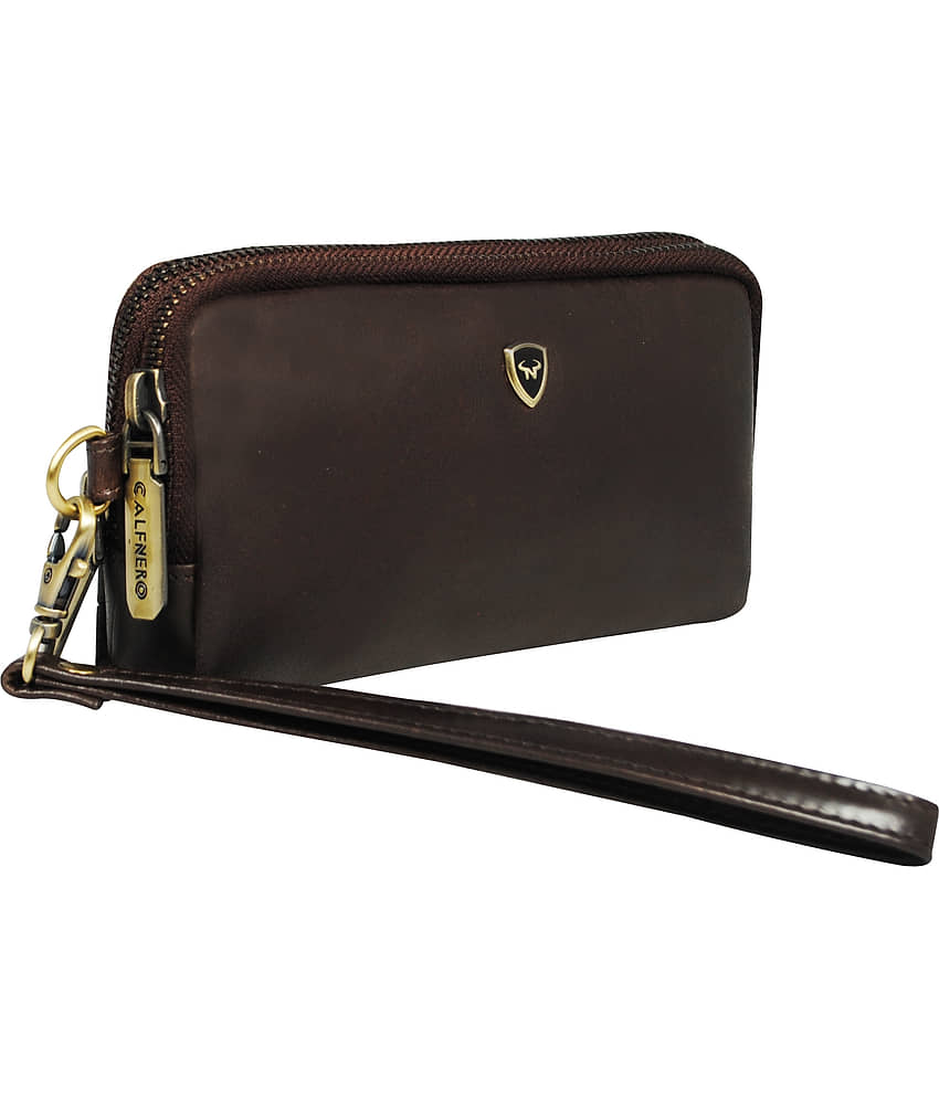 Calfnero Brown Hand Pouch view 2