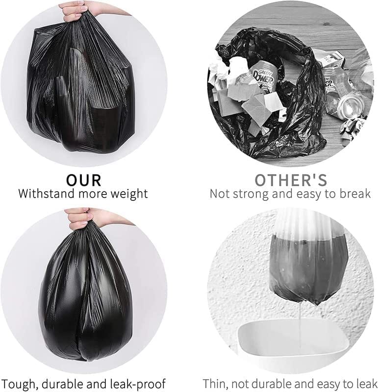 TechLoom Durable Medium Garbage Bags Pack of 3 (90 Bags) - 19x21 Inches, 10kg capacity, Heavy-Duty Waste Disposal, Tear-Resistant, Black view 2