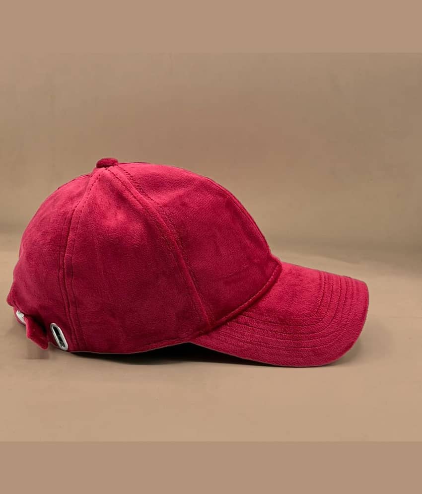 Bolax Pack of 1 Suede Men's Cap ( Red ) view 2