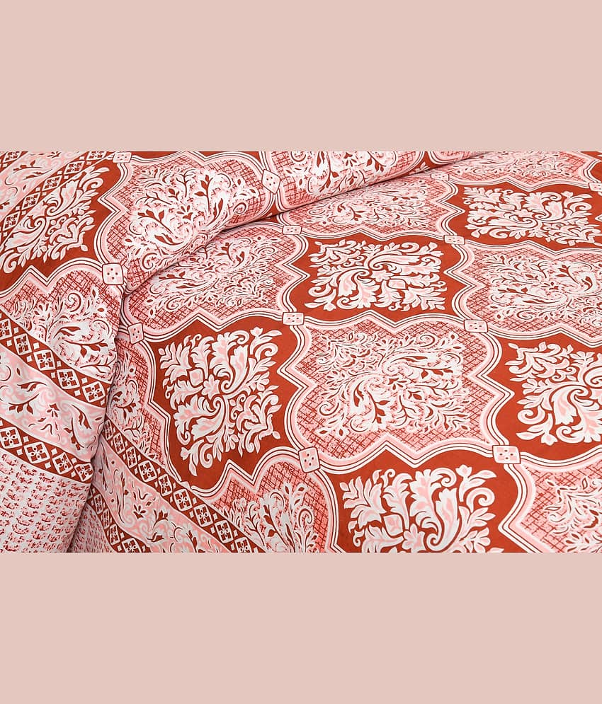 CLOTHORO Cotton 1 Double King Bedsheet with 2 Pillow Covers ( Pink ) view 2