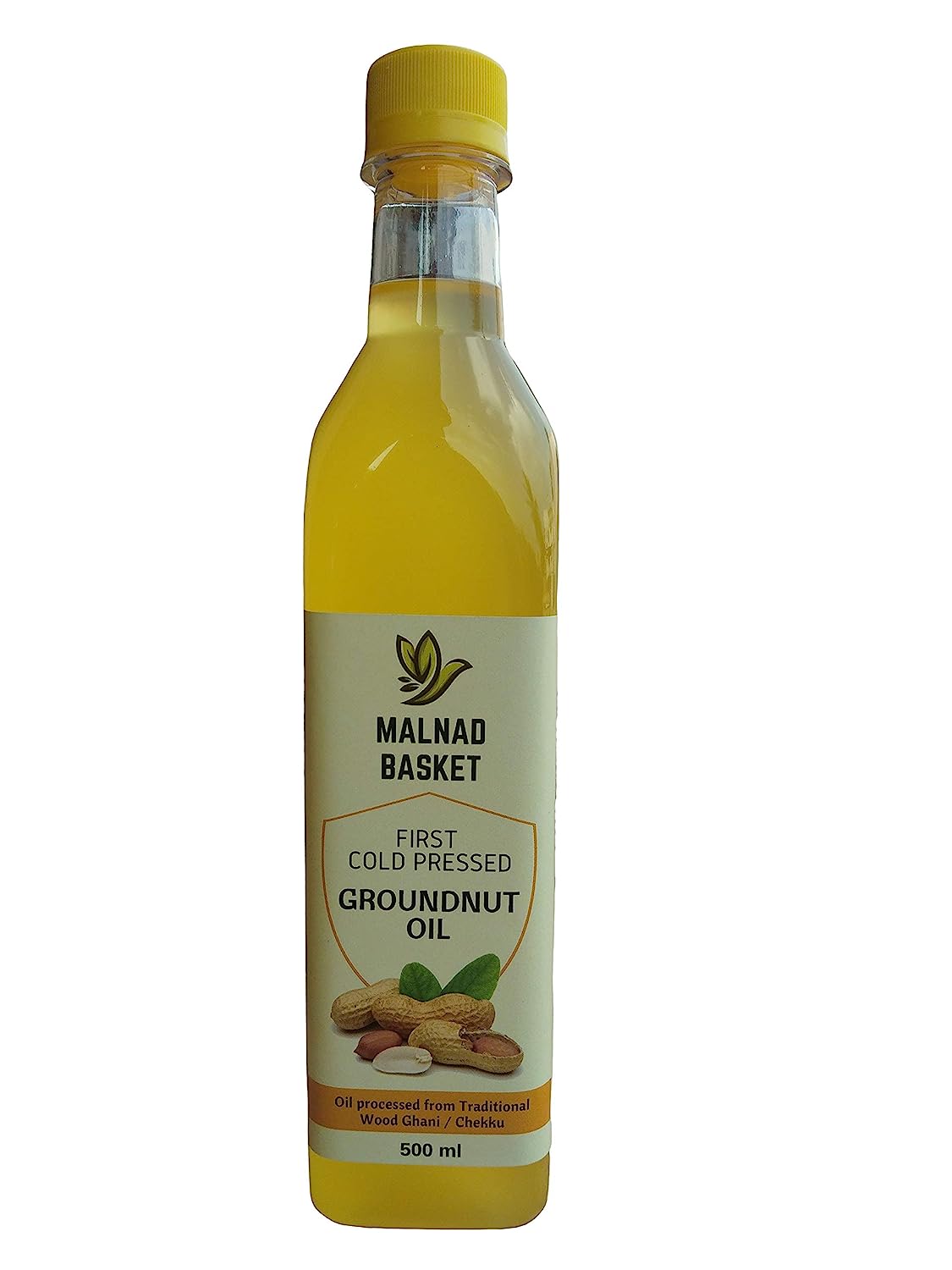 Malnad Basket's Cold Pressed Groundnut Oil Yellow 500 Ml