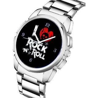 HRV Men's Round Dial Silver Strap Analog Watch view 2
