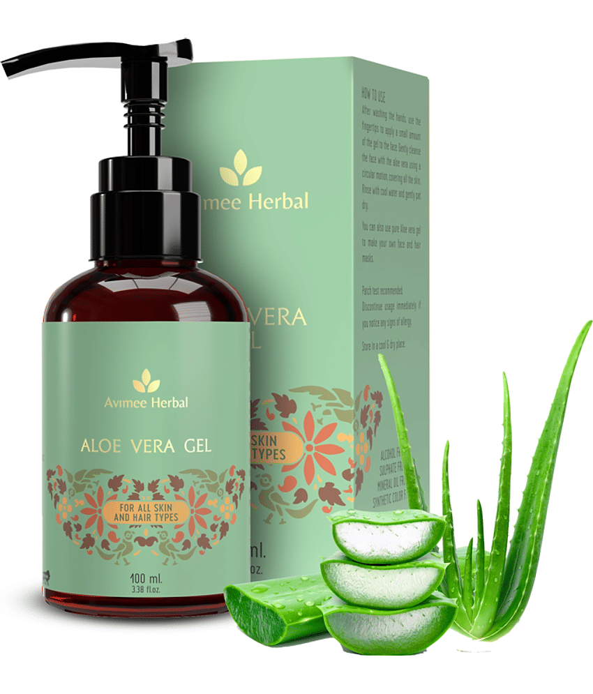 Avimee Herbal Pure Aloe Vera Gel Daily Moisturizer for Face, Body & Hair 100ml (Pack of 1)
