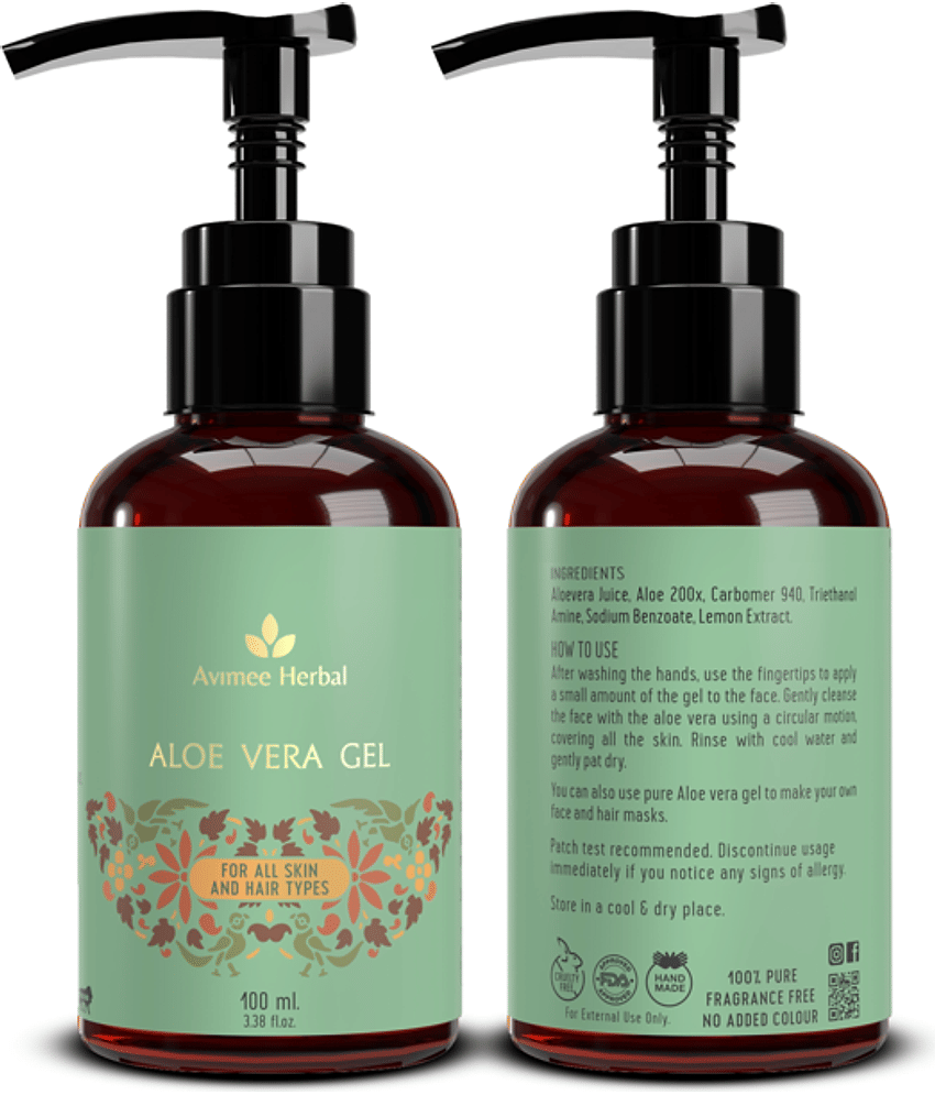 Avimee Herbal Pure Aloe Vera Gel Daily Moisturizer for Face, Body & Hair 100ml (Pack of 1) view 2