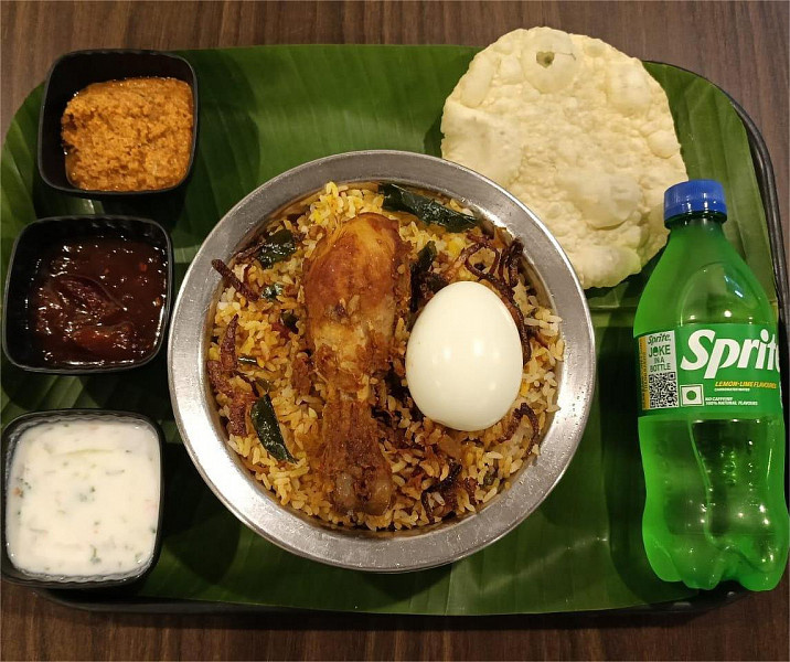 Chicken biryani with soft drink combo