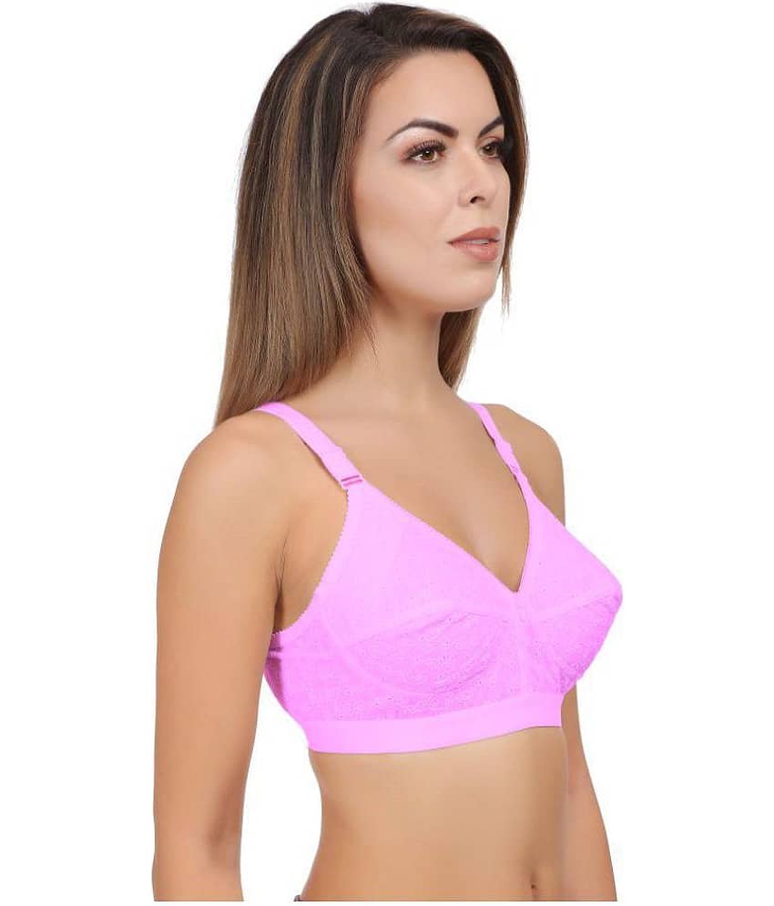 Eve's Beauty Cotton Minimizer Bra - Pink view 2