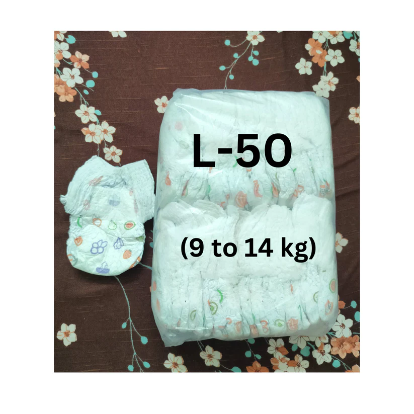 Comfortable Baby Diaper - Pack of 50 - L Size