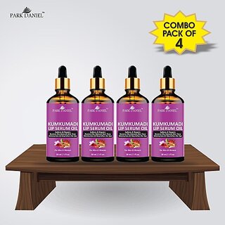 PARK DANIEL Premium Kumkumadi Lip Serum For Shiny and Dry Lips- Ideal for Men and Women Combo Pack Of 4 bottle of 30 ml(120 ml) (120 ml, Berry Red) view 2