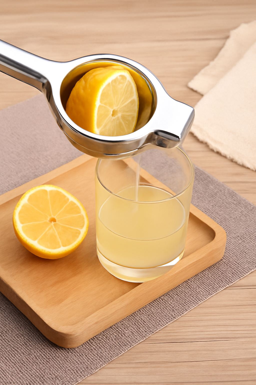 DWARKA Premium Stainless Steel Lemon Squeezer Manual Citrus Juicer Hand Press for Lemons, Limes & Small Citrus Fruits (Heavy Duty, Rust-Resistant, Easy to Clean) view 2