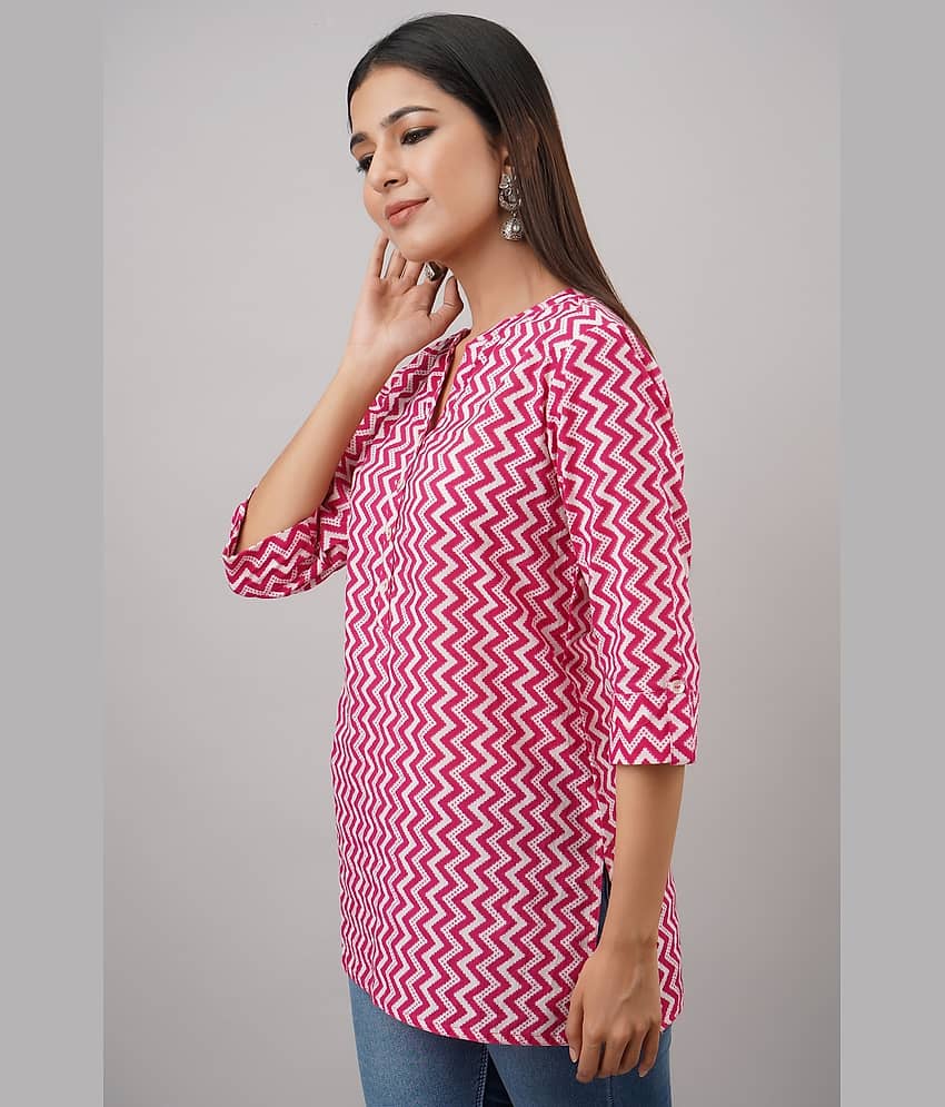 SAART BUNAAI Women's Cotton Tunic ( Pink ) view 2