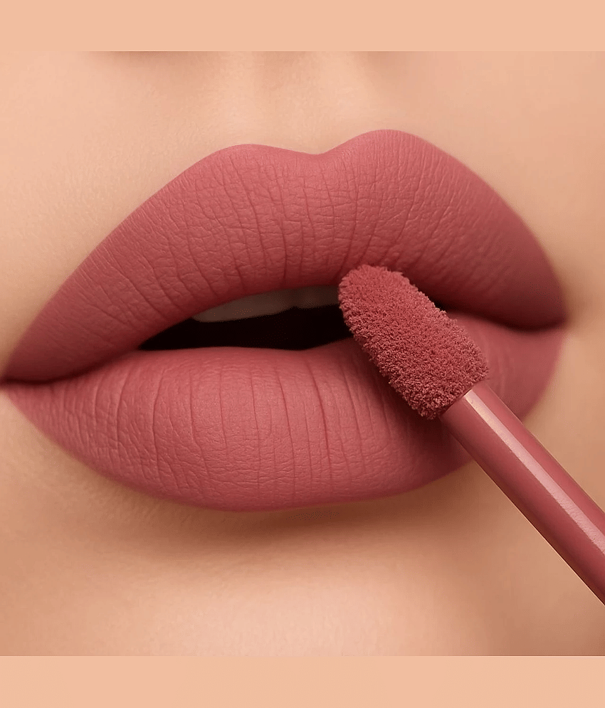 BELLABLOOM Warm Nude Matte Waterproof Liquid Lipstick ( Pack of 1 )