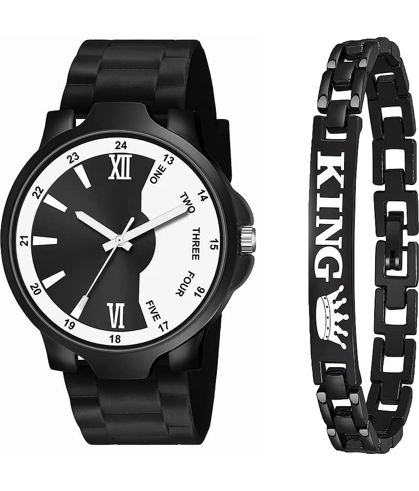 niyatifab Black Silicon Analog Men's Watch