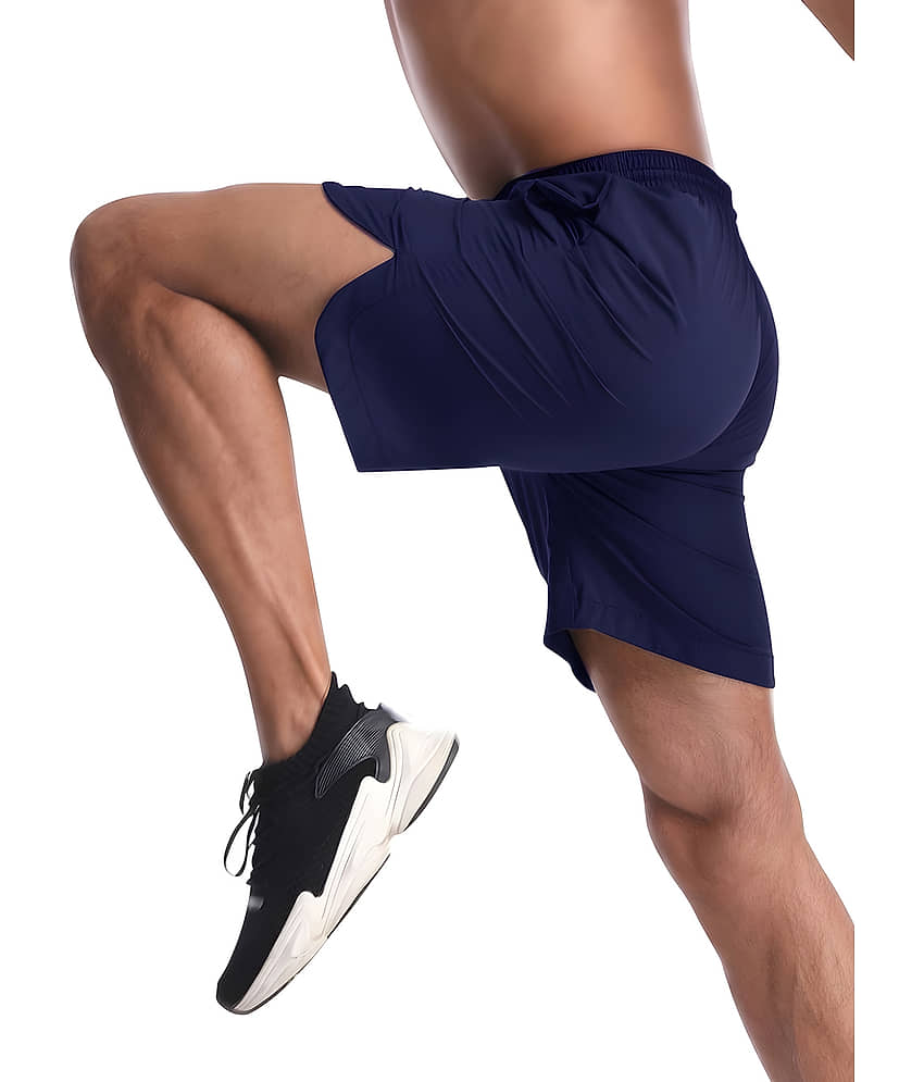 PERSONALITEE Black Polyester Lycra Men's Running Shorts ( Pack of 1 ) view 2