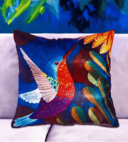 Fashnita clothing Cartoon Pillows Cover (Pack of 2, 16 cm*16 cm, Maroon, Blue)