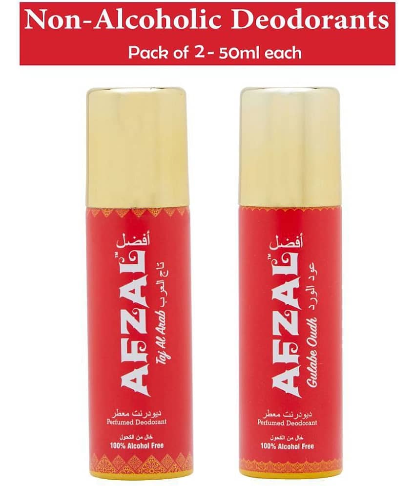 AFZAL Afzal No-Alcohol Gulabe Oudh Deodorant Deodorant Spray for Unisex 100 ml ( Pack of 2 ) view 2
