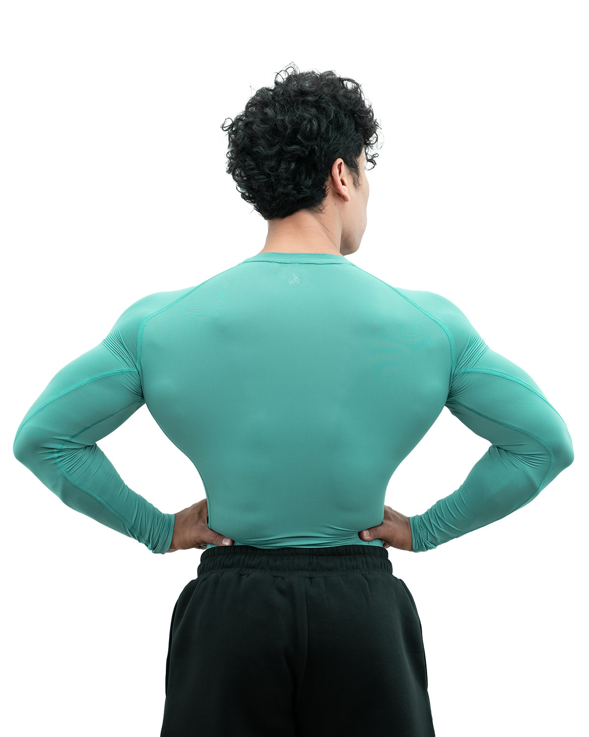Athflex Men's Full sleeve Ace Compression T-Shirt - Ultra Stretch,premium Nylon Spandex Blend , Moisture-Wicking, Quick-Dry, Breathable, Muscle Fit Activewear for Gym, Fitness, and Sports - green/M view 2