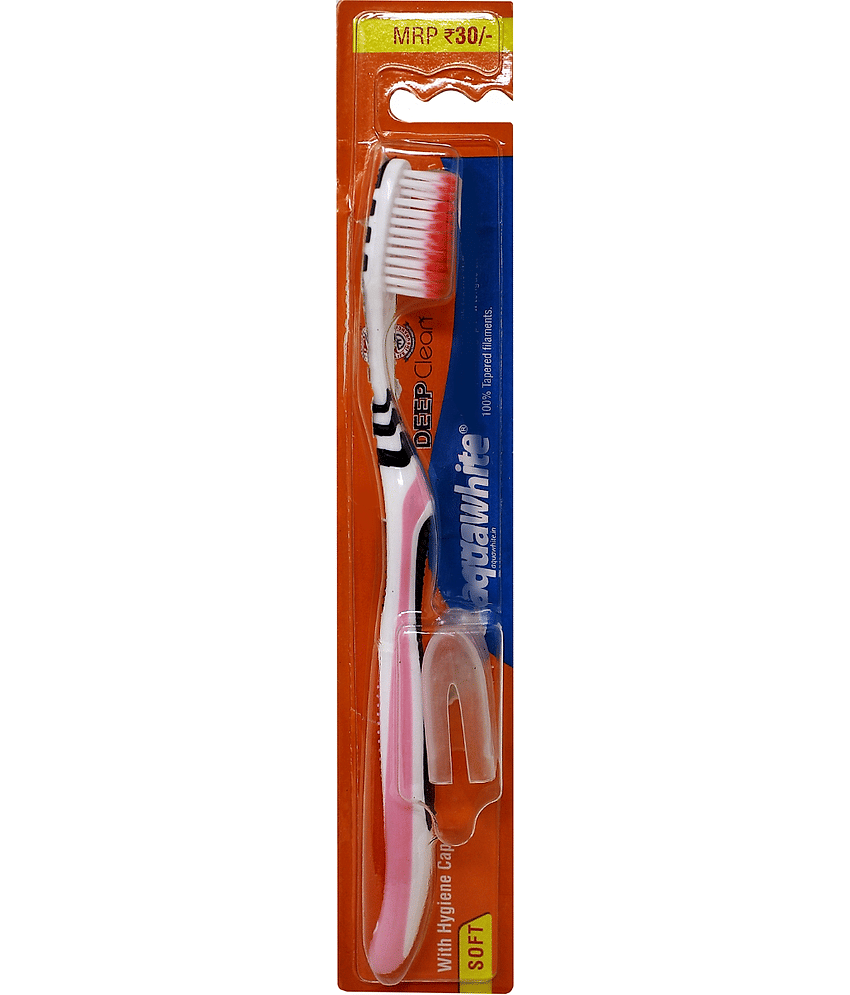 aquawhite Deep clean with hygiene cap Toothbrush Pack of 12 view 2