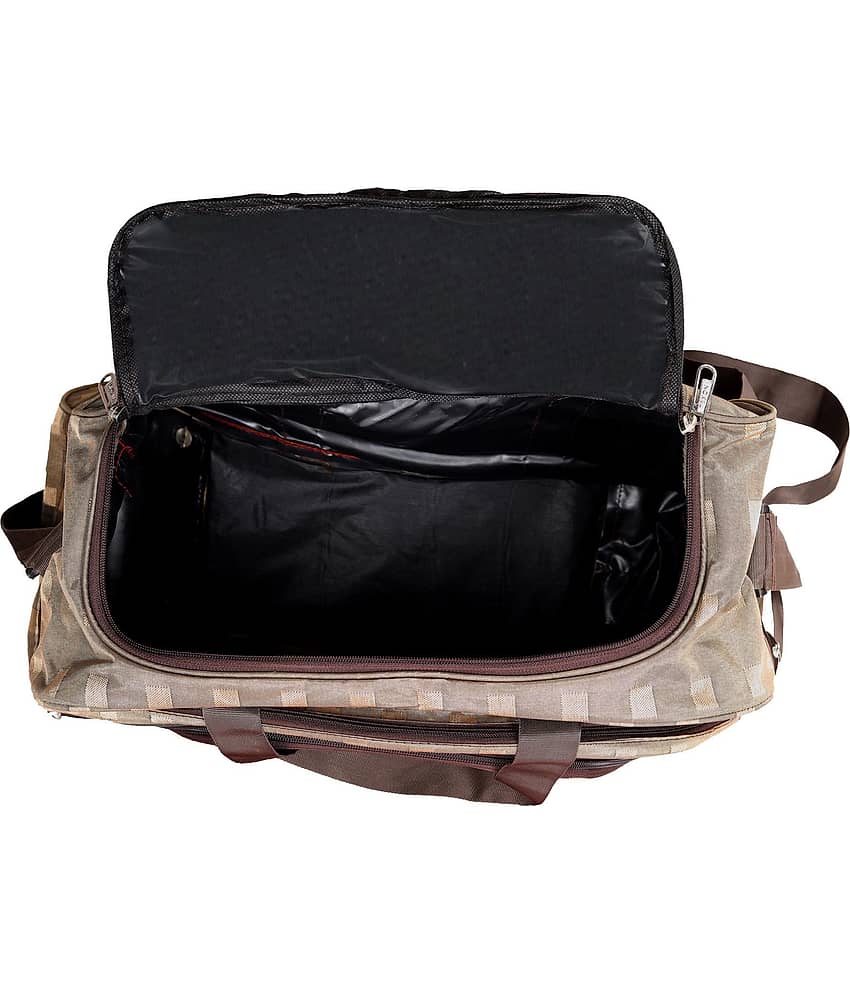 AXEN BAGS 50 Ltrs BROWN Polyester Duffle Trolley view 2