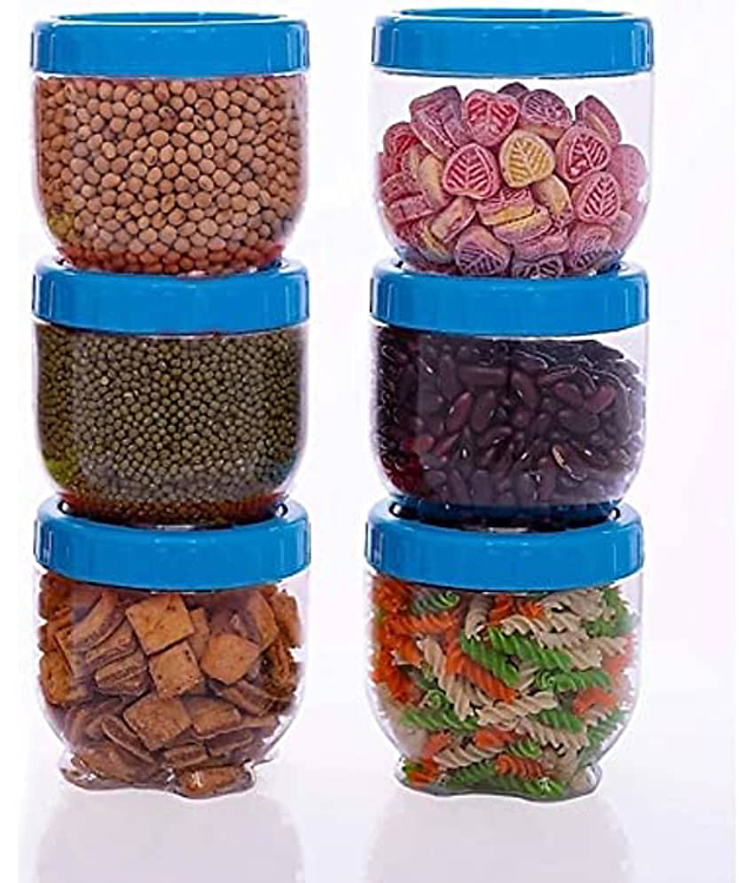 Woolco - interlock jar Light Blue Plastic Spice Container ( Set of 6 ) - 300 view 2