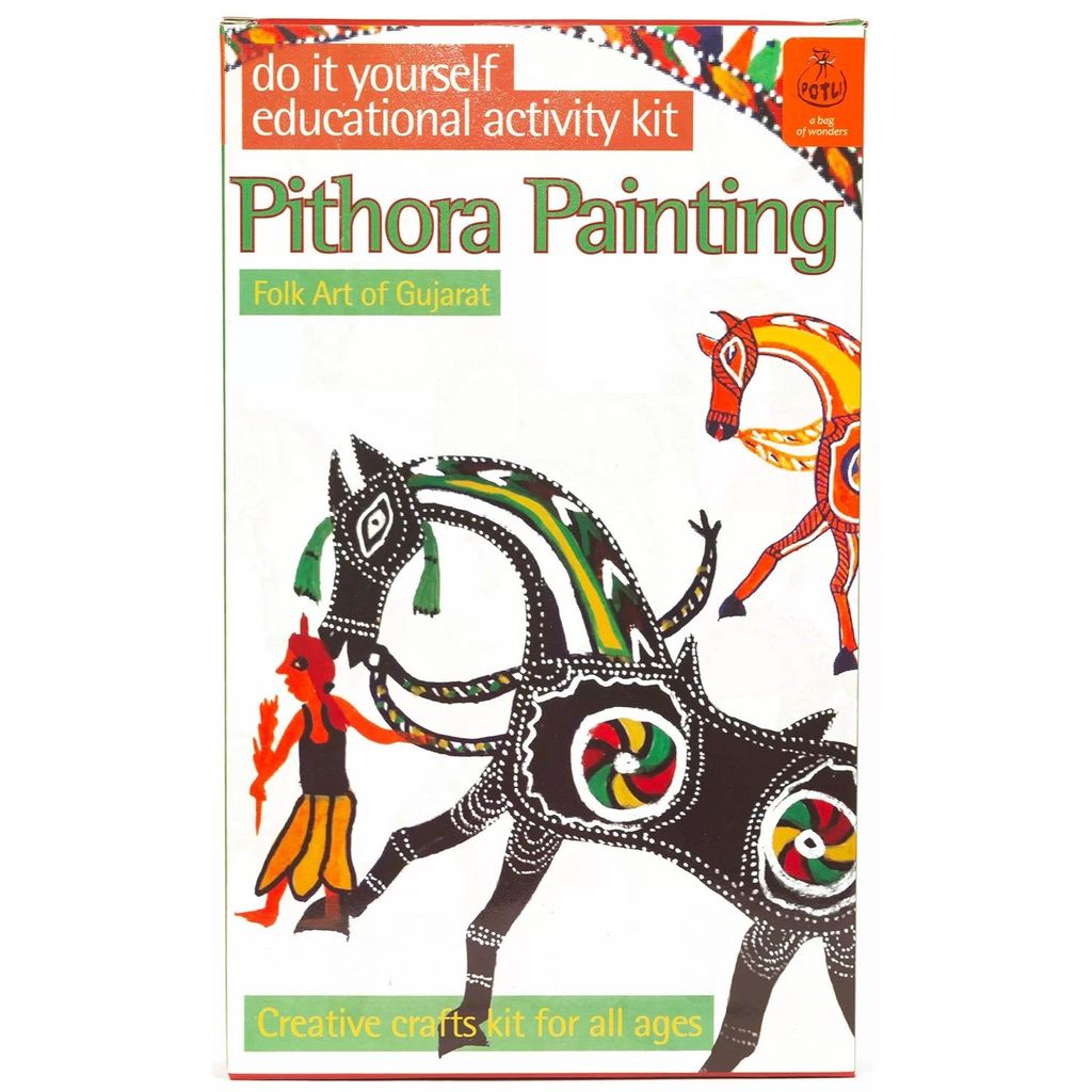 DIY Colouring Folk Art kit Pithora Painting view 2