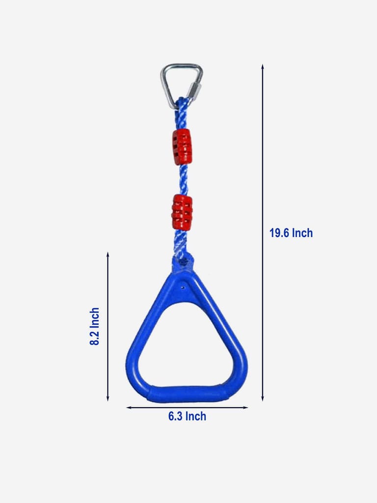 REZNOR Heavy Duty Triangle Rings Set of 2 with Locking Delta Quick Links for Indoor Jungle Gym Play Set and Outdoor Playground for Swing Set, view 2