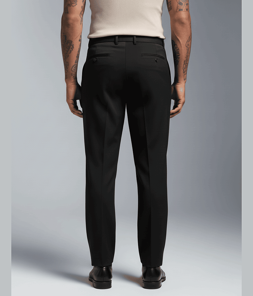 VILLAIN Regular Men's Formal Trouser - Black ( Pack of 1 ) view 2