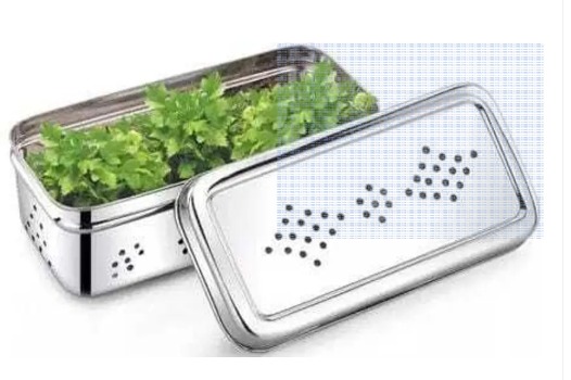 HASTI STEEL Steel Fridge Container - 650 ml (Silver) view 2