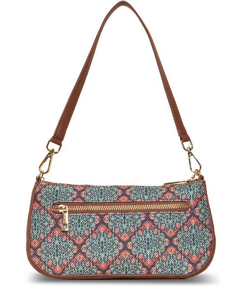 Zouk Shoulder Bag Jute Set of 1 ( Green ) view 2