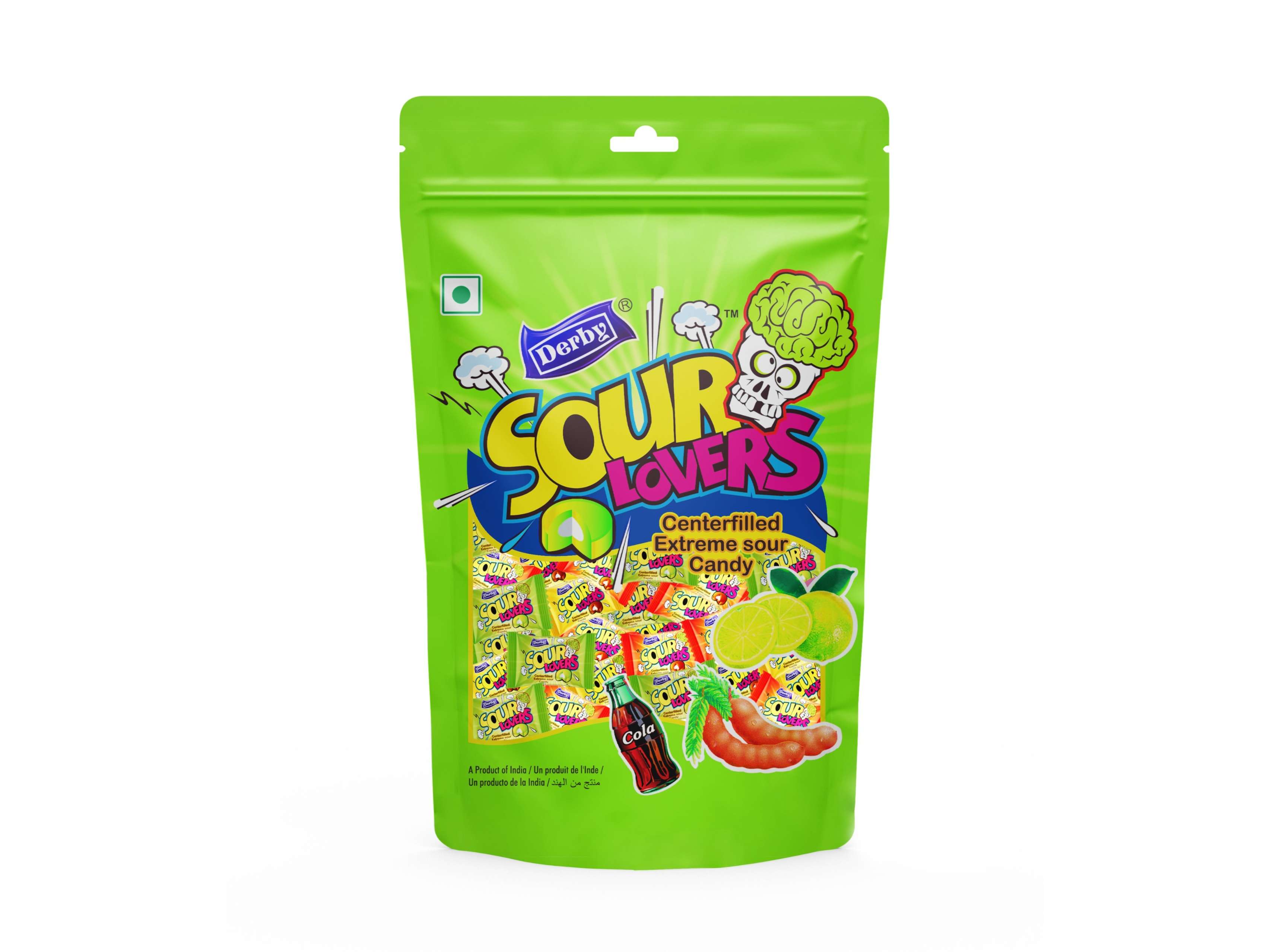 Derby Sour Lover Candy Standy Pouch 50Pcs - Pack Of 6