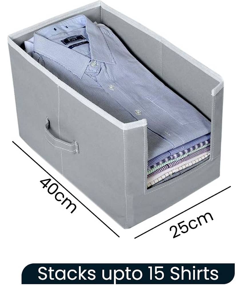 Non-Woven Shirt Stacker & Cloth Organizer,Grey (2U) view 2