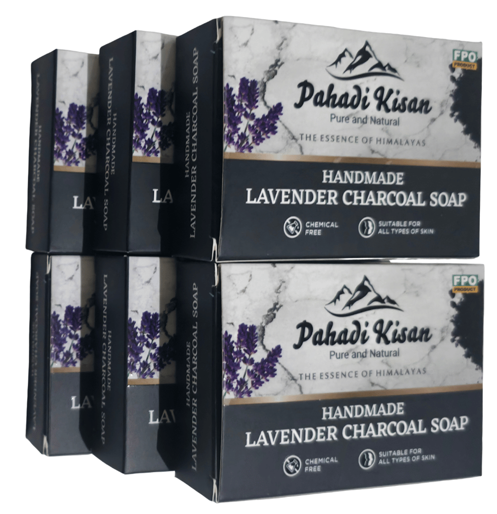 Lavender Charcoal Soap (Pack of 6)