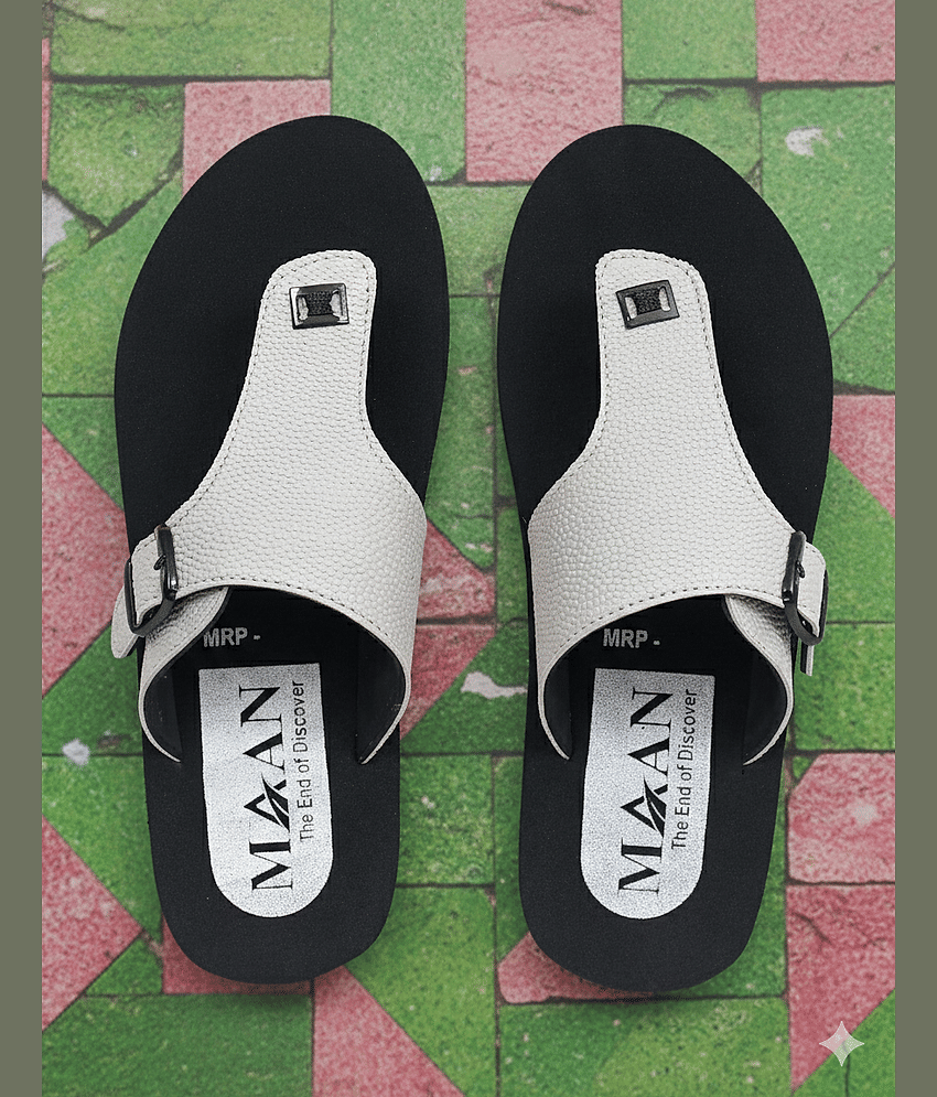 MAAN White Men's Thong Flip Flop