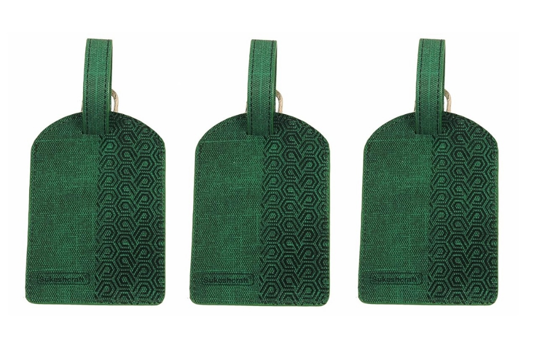 Sukeshcraft Luggage Tags Suitcase Tag Travel Bag Labels (Bottle Green) view 2