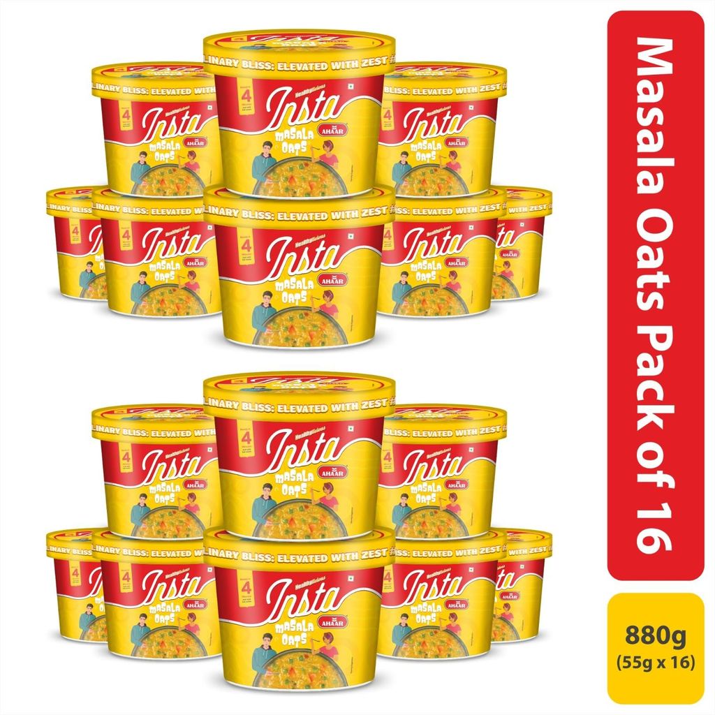 Insta Ahaar Masala Oats - Cup 55g | Ready-to-Eat | Instant Snack view 2