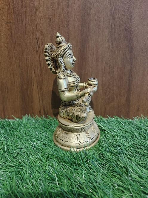 BRASS GODESS ANNAPURNA IDOL view 2