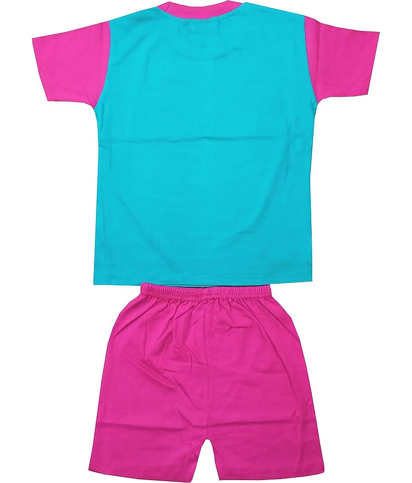 Baby Boys Casual T-shirt Shorts (Green) view 2