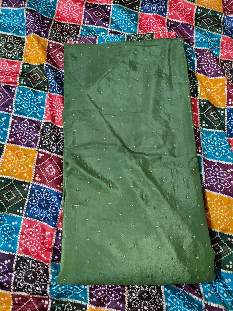 Women's Crepe Silk Dress Material (Unstitched Salwar Suit) view 2