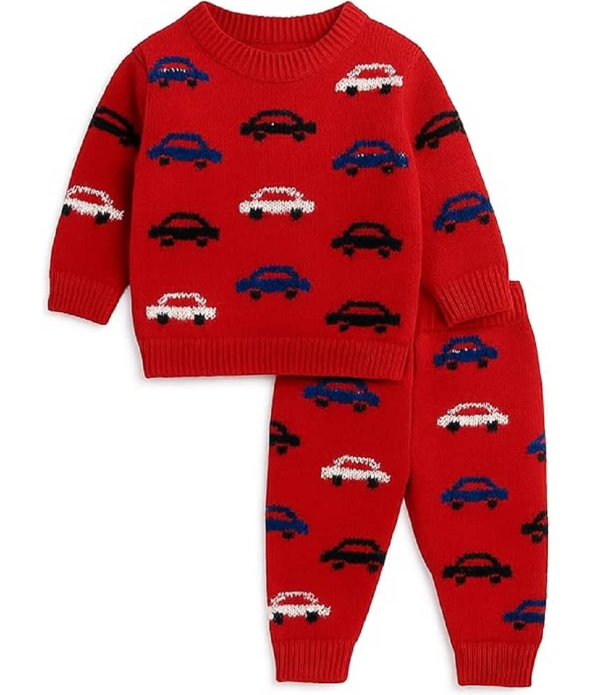 LITTLE PANDA Pack of 1 Unisex for Baby Woollen Sweater ( Red ) view 2