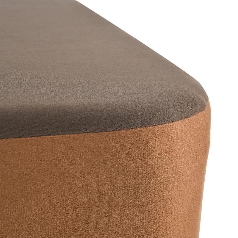 ShadowKart Sitting Stool Ottoman Pouffes for Living Room Sitting Bench Furniture Wooden Footrest Pouf Seat Puffy Foam Small Foot Stool for Office Home Decor, 16x16x18 Inch view 2