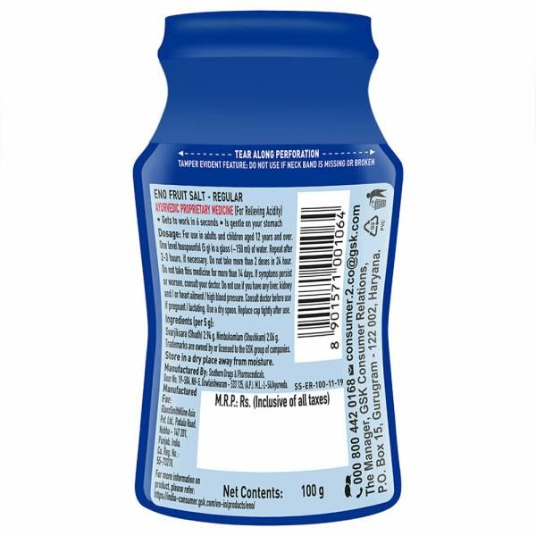 Eno Regular Fruit Salt 100 Gms view 2
