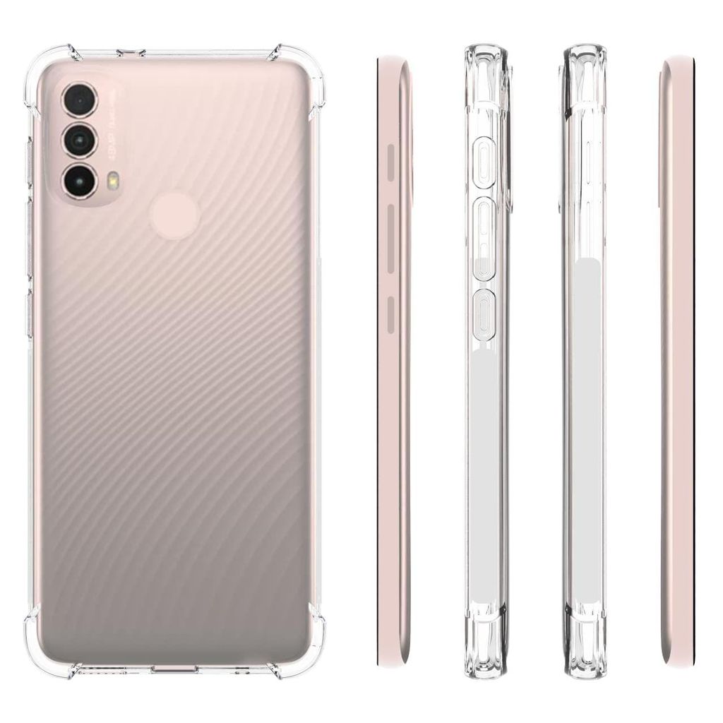 USTIYA for Motorola E30 / Moto E40 Case Clear Crystal TPU Four Corners Protect Camera Cover Transparent Soft Phone Case view 2