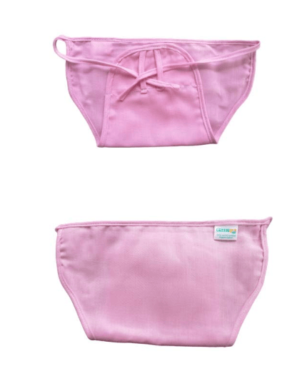 Kindermum Double Layer Organic Cotton Nappies for Babies, L Size (6-12 Months) Set of 6, Blue Colour view 2