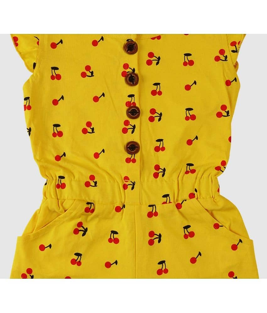 CATCUB Girls Cotton Jumpsuit ( Pack of 1 , Yellow ) view 2