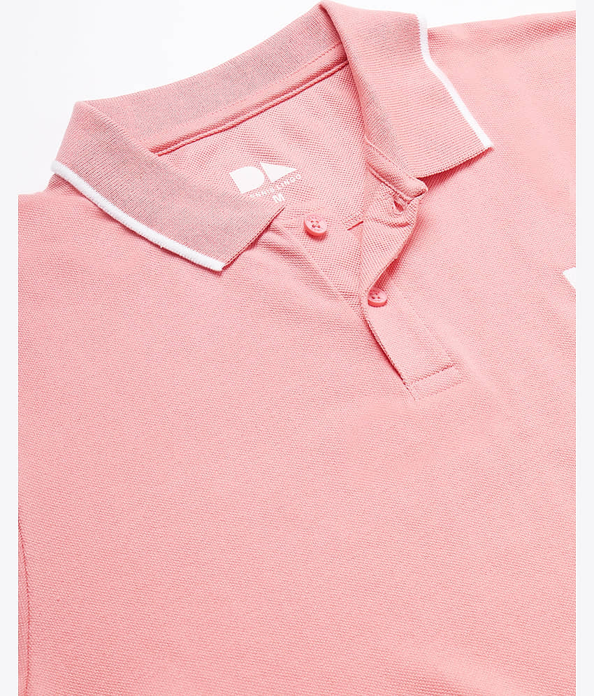 Dennis Lingo - Pink Cotton Blend Slim Fit Men's Polo T Shirt ( Pack of 1 ) view 2