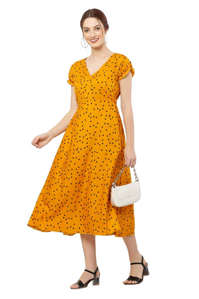 WOMEN_MUSTURD_POLKA_FROCK view 2