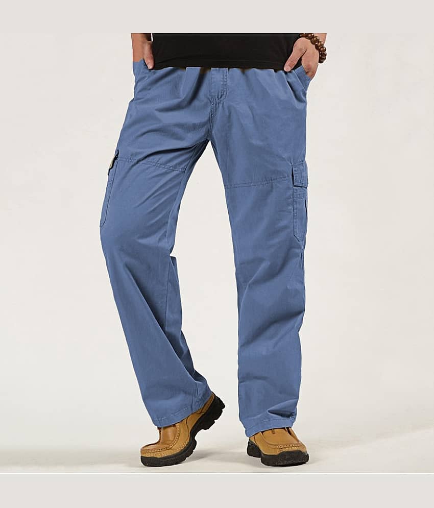 Reoutlook Regular Flat Men's Cargos - Gold ( Pack of 1 ) view 2