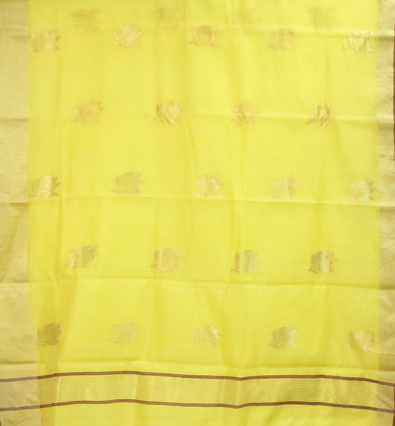 Handloom Chanderi Silk By Mercerized Cotton Saree view 2