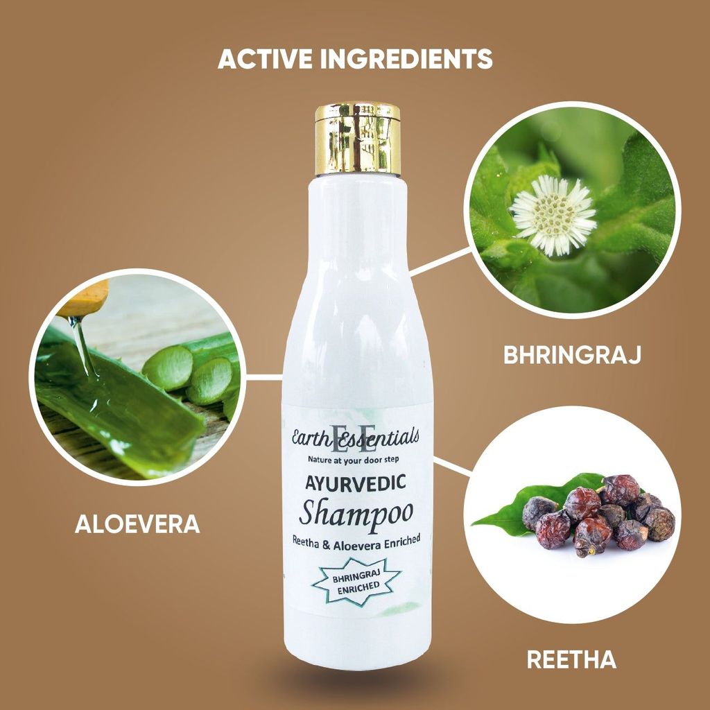 Herbal shampoo with Bringraj SLS-free Natural Bringraj shampoo Best herbal shampoo for hair Organic Bringraj hair care view 2