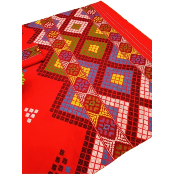 Padmini Cotton Red Mekhela view 2
