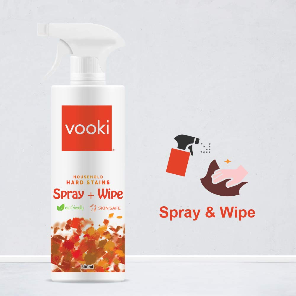 Vooki Ecofriendly Hard Stains Spray, Wipe for Toughest House Hold Stains - 500 ML view 2